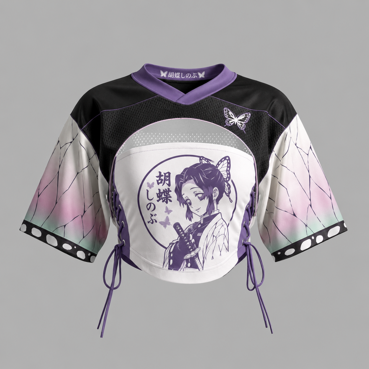 Demon Slayer Mesh Short-Sleeve Bandeau Set