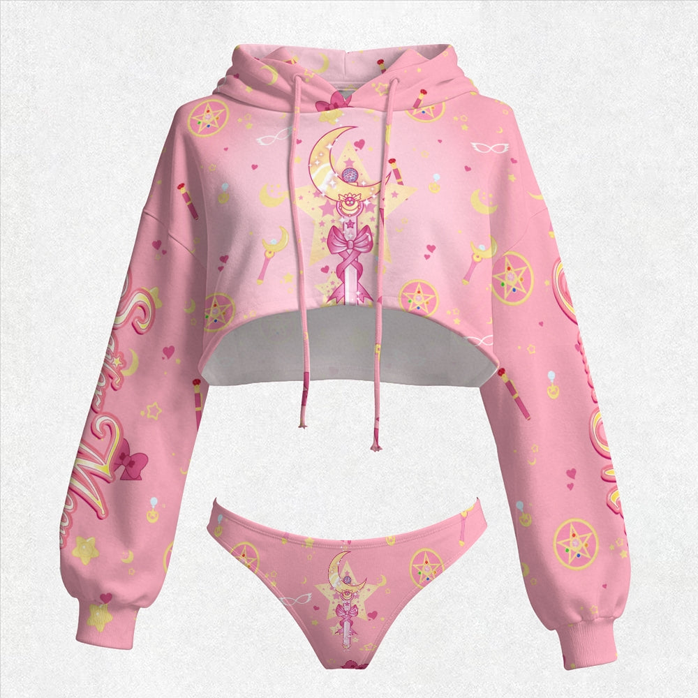 "Sailor Moon" Women's Hooded Thicken Suit Set