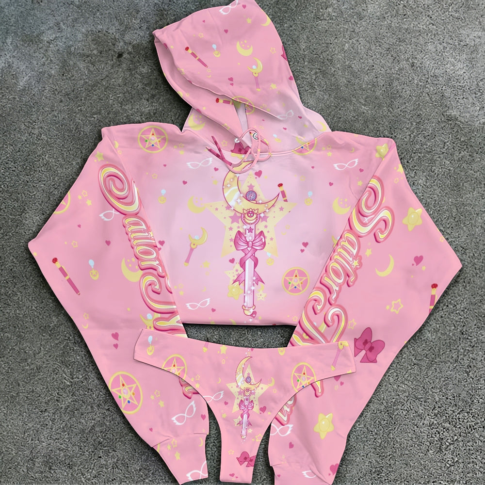 "Sailor Moon" Women's Hooded Thicken Suit Set