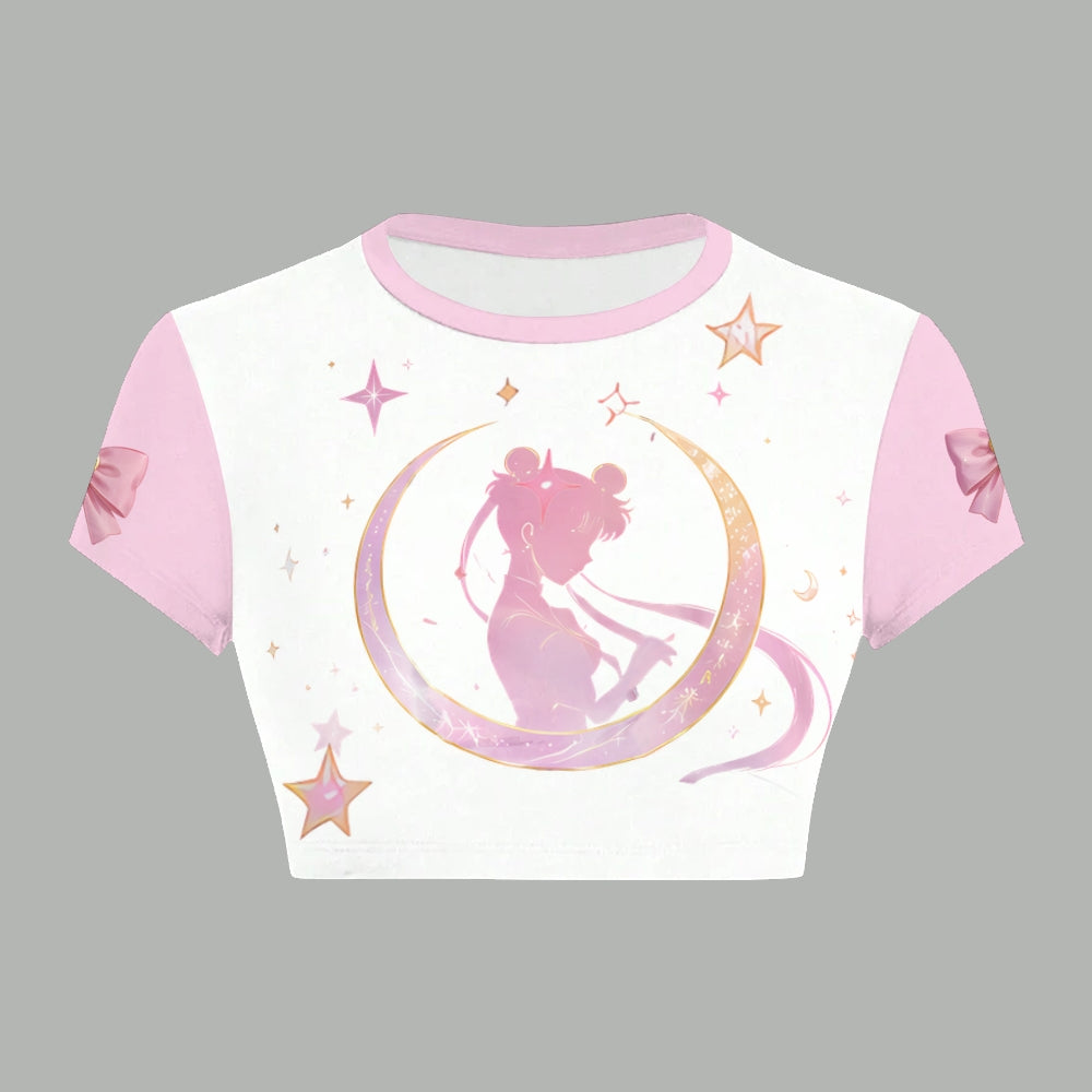 Sailor Moon Top&Elasticated Trousers Two-Piece Set