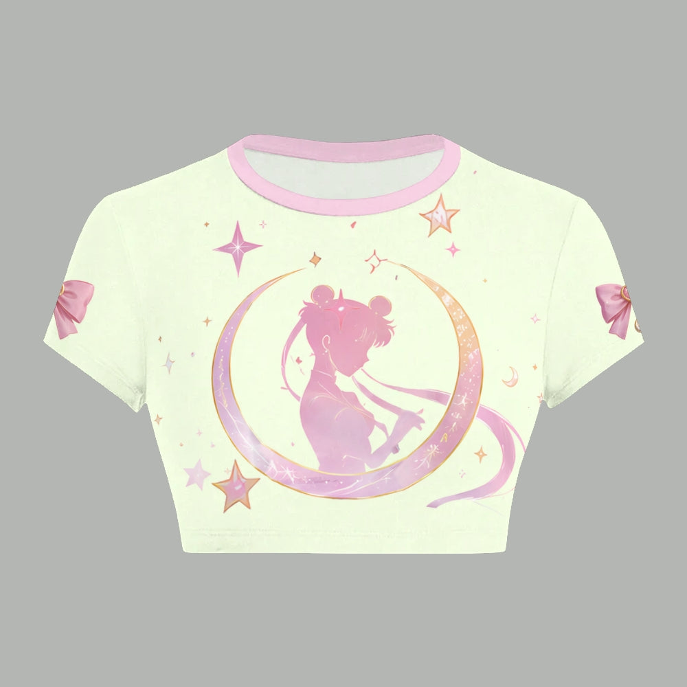 Animescollection Sailor Moon Top & Elasticated Trousers Two-Piece Set