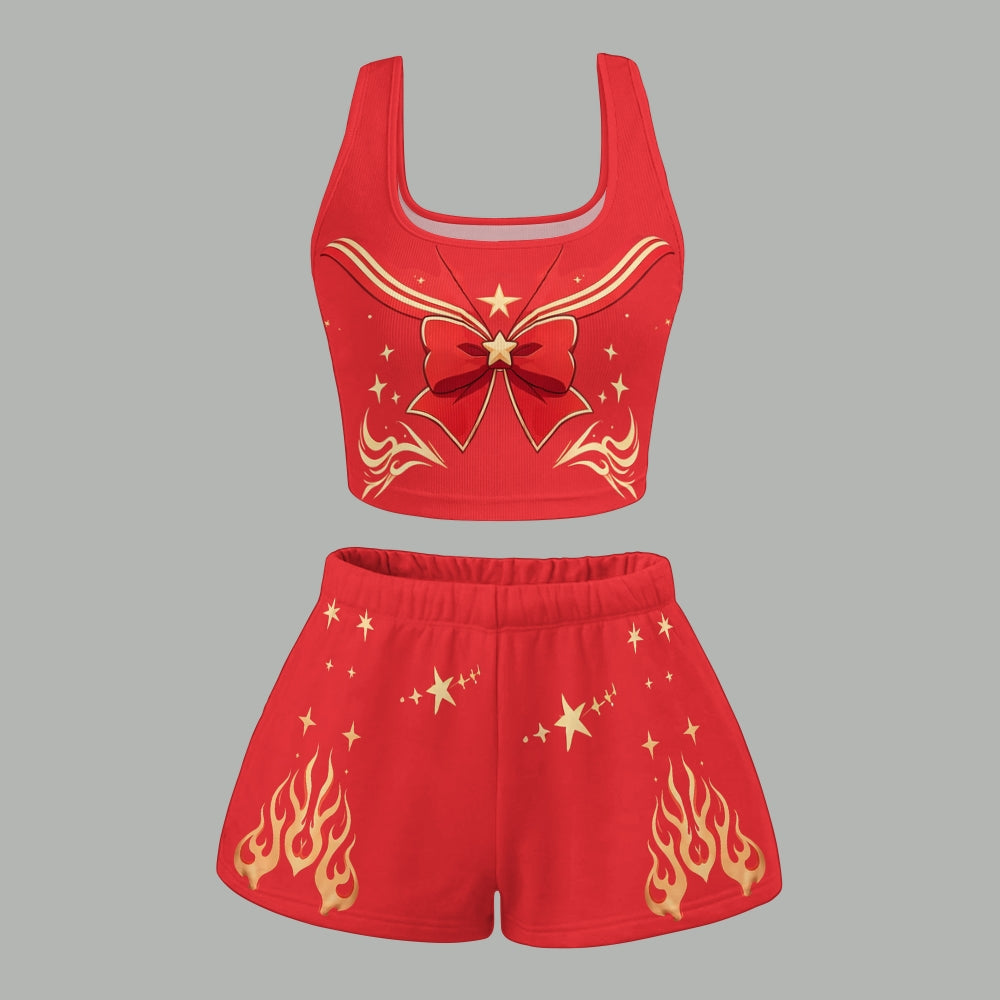 Animescollection Sailor Moon Vest and shorts Two-Piece Set