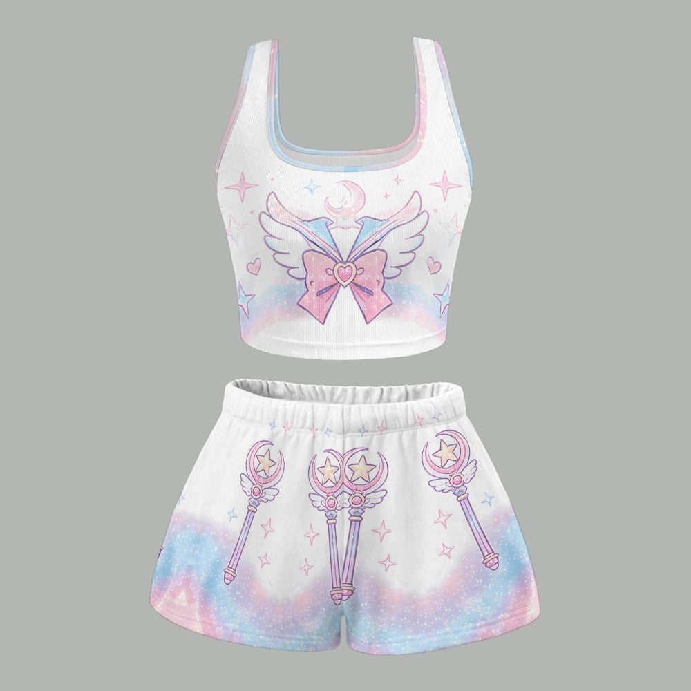 Animescollection Sailor Moon Vest and shorts Two-Piece Set