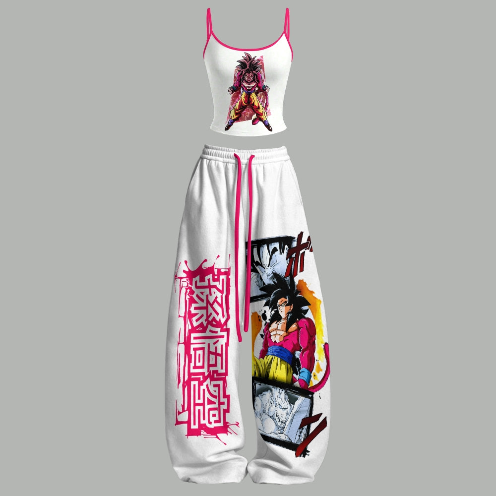 "Dragon Ball" Top & Elasticated Trousers Two-Piece Set