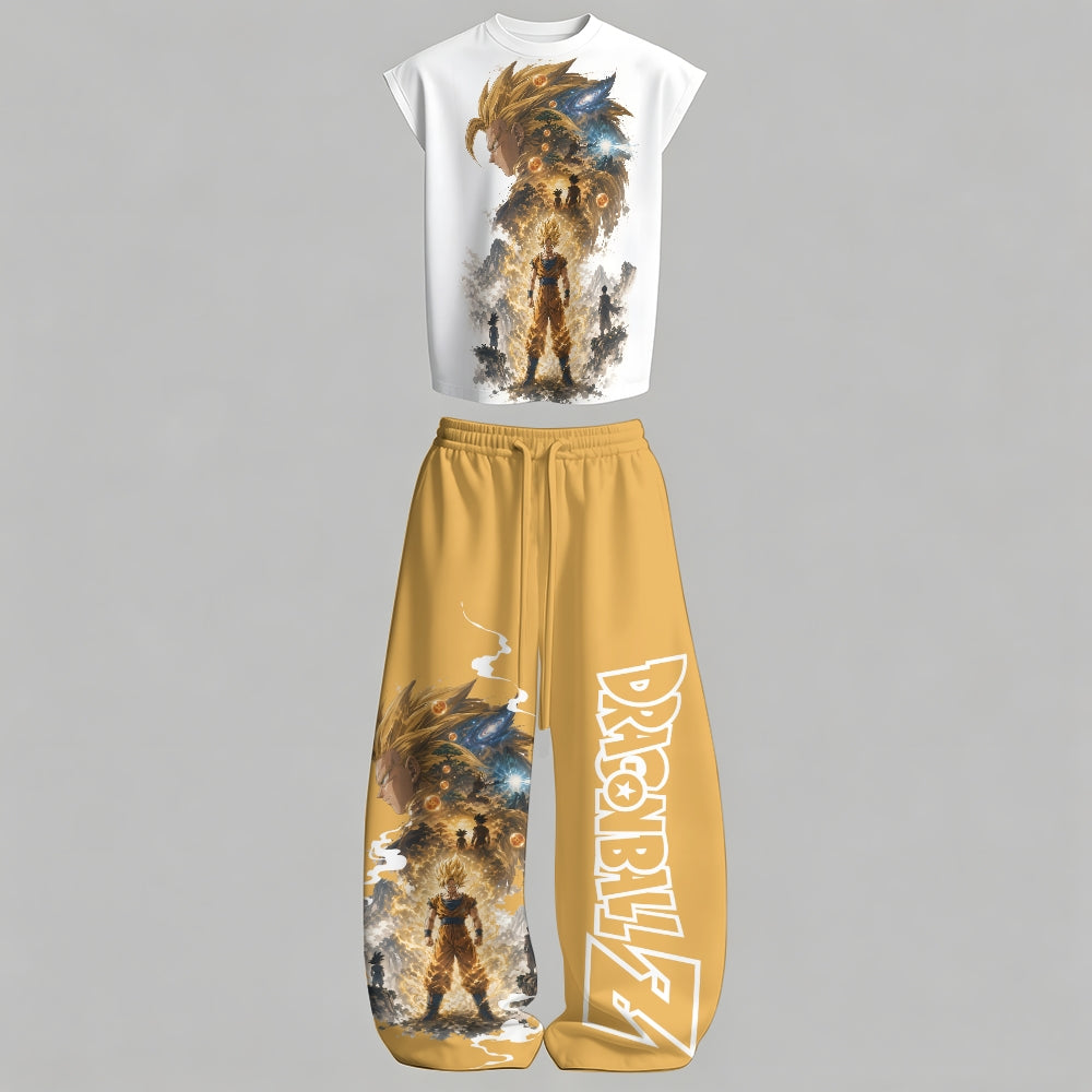 "Dragon Ball" Tank top  & Elasticated Trousers Two-Piece Set