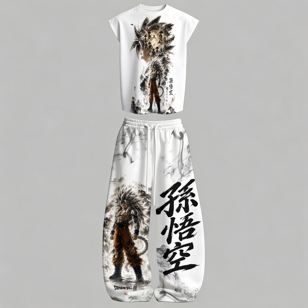 "Dragon Ball" Tank top  & Elasticated Trousers Two-Piece Set
