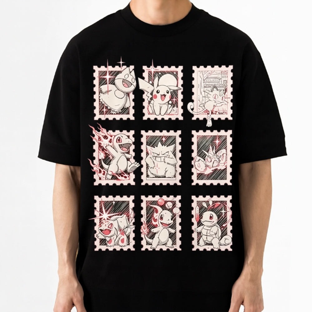 Pokémon Cotton Unisex Round Neck Anime T-shirt