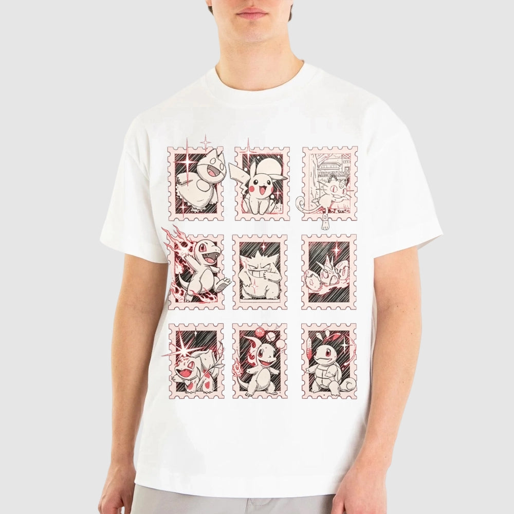 Pokémon Cotton Unisex Round Neck Anime T-shirt