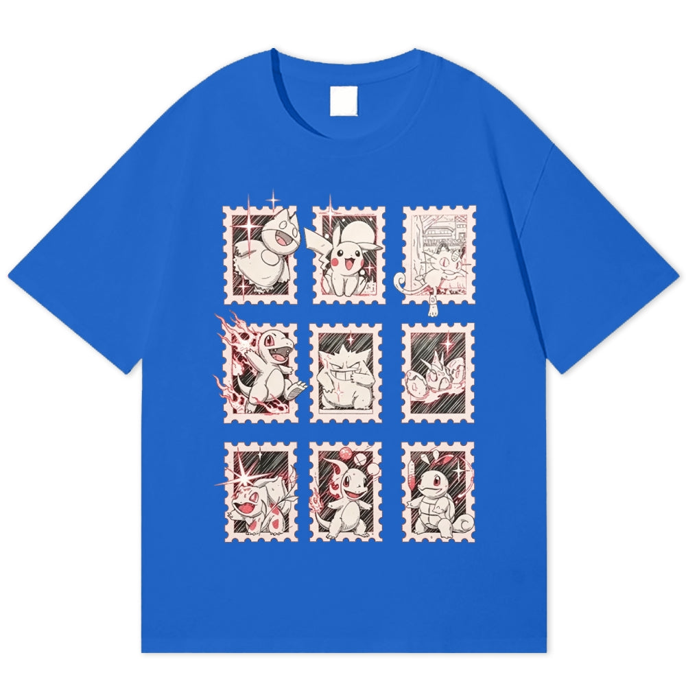 Pokémon Cotton Unisex Round Neck Anime T-shirt
