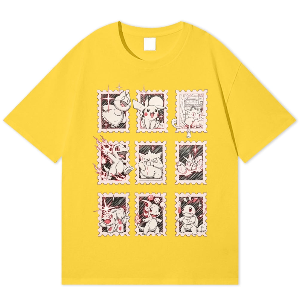 Pokémon Cotton Unisex Round Neck Anime T-shirt