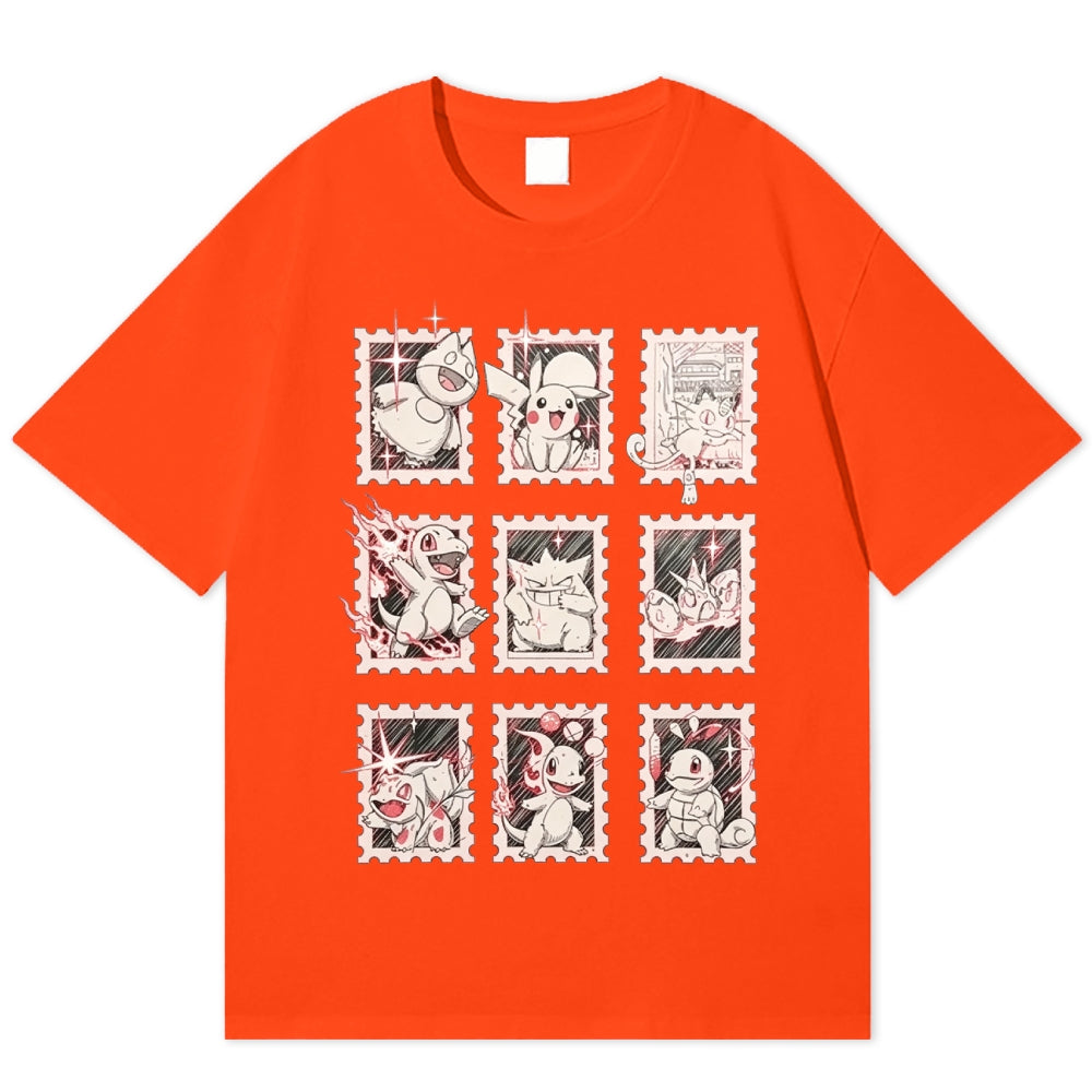 Pokémon Cotton Unisex Round Neck Anime T-shirt