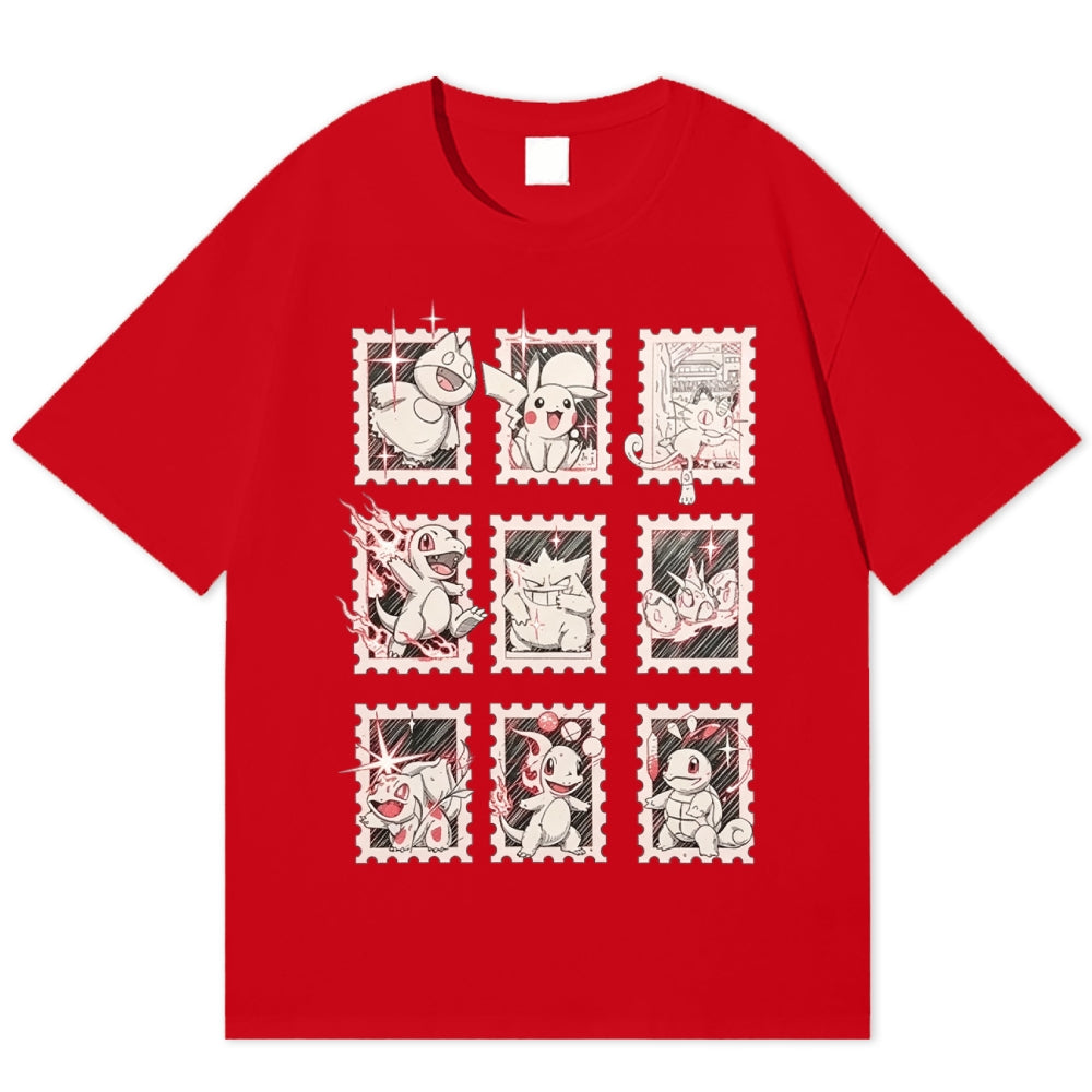 Pokémon Cotton Unisex Round Neck Anime T-shirt