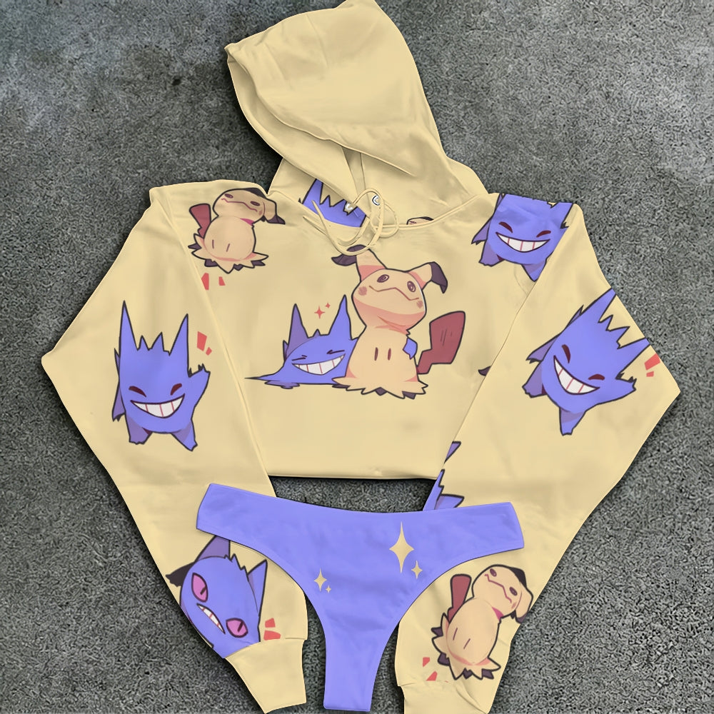 "Pokémon" Women's Hooded Thicken Suit Set