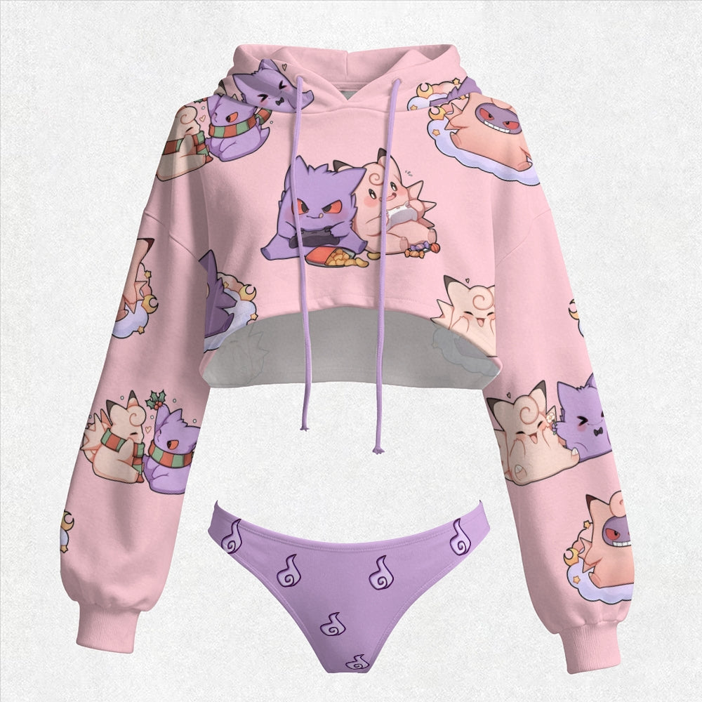 "Pokémon" Women's Hooded Thicken Suit Set