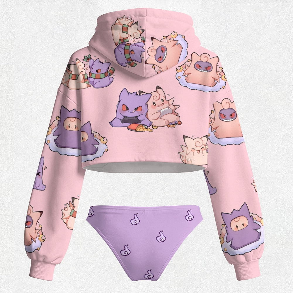 "Pokémon" Women's Hooded Thicken Suit Set
