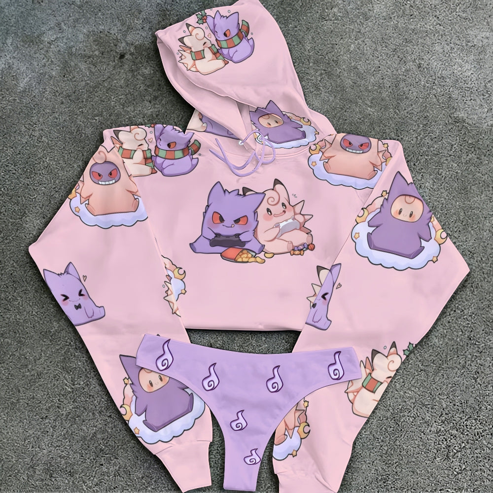 "Pokémon" Women's Hooded Thicken Suit Set