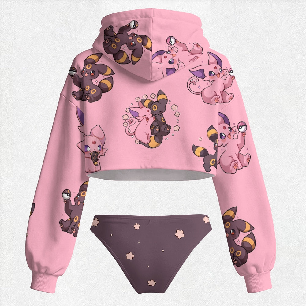 "Pokémon" Women's Hooded Thicken Suit Set