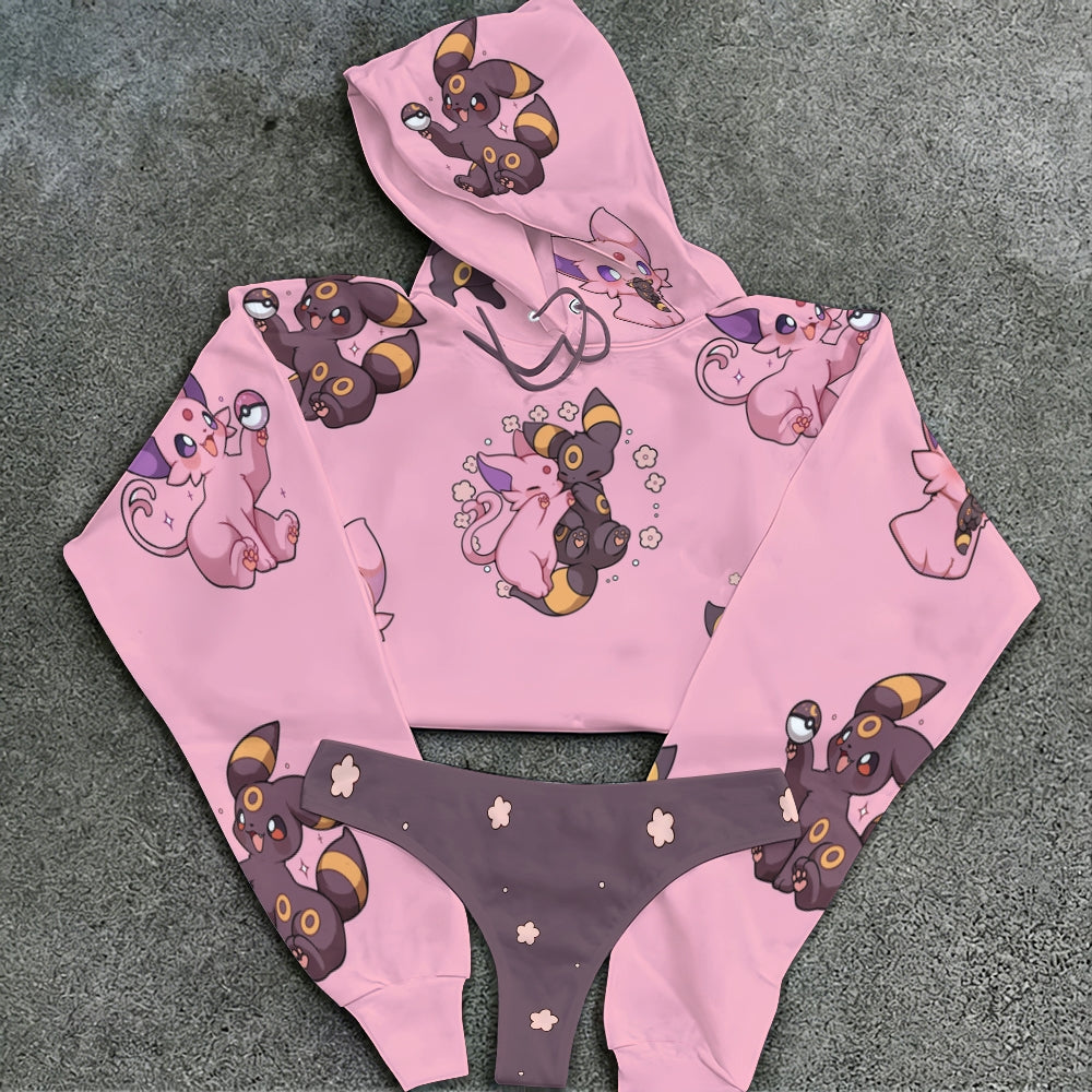 "Pokémon" Women's Hooded Thicken Suit Set