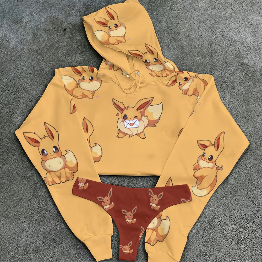 "Pokémon" Women's Hooded Thicken Suit Set