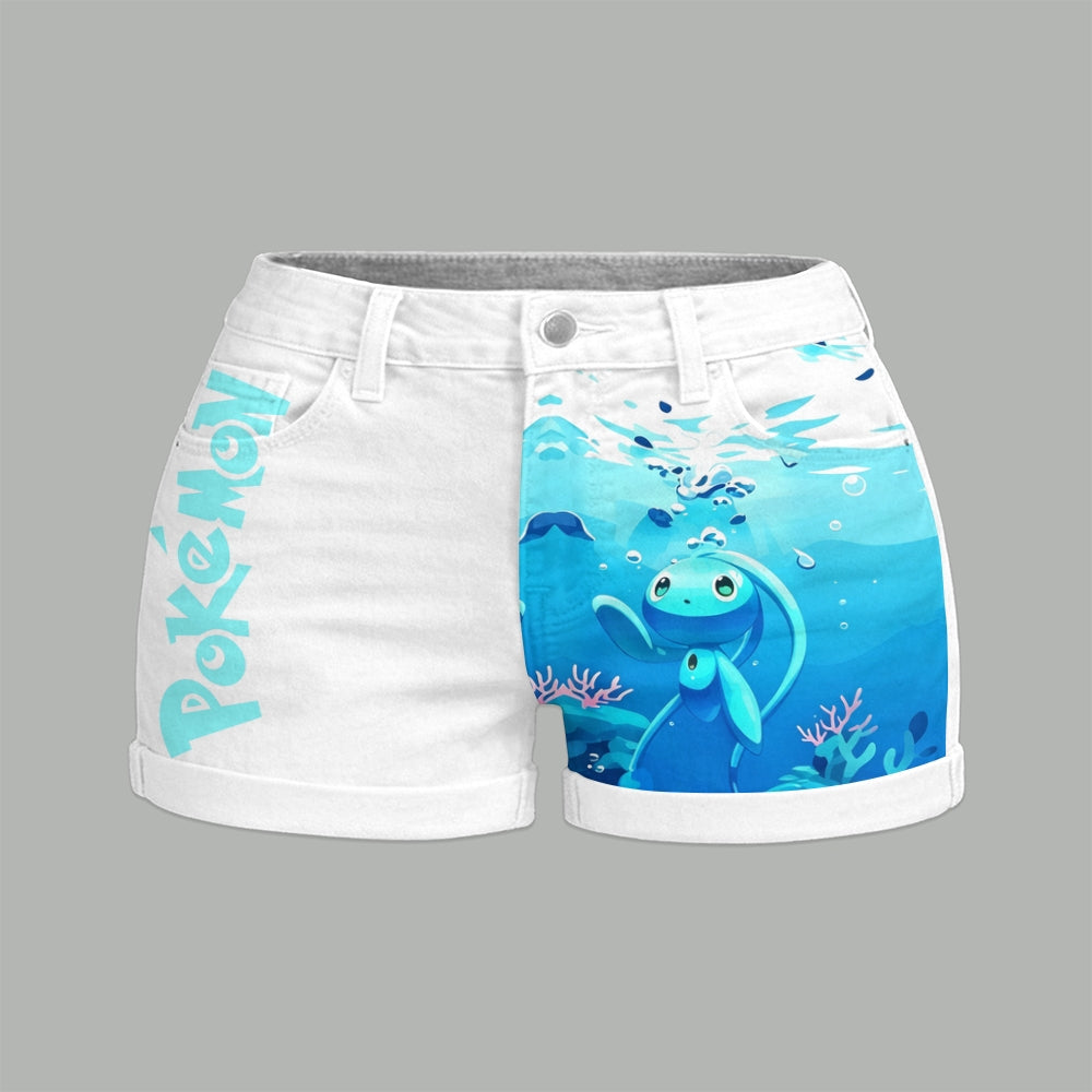 Pokémon Bodysuit & Stretch Denim Shorts Two-Piece Set