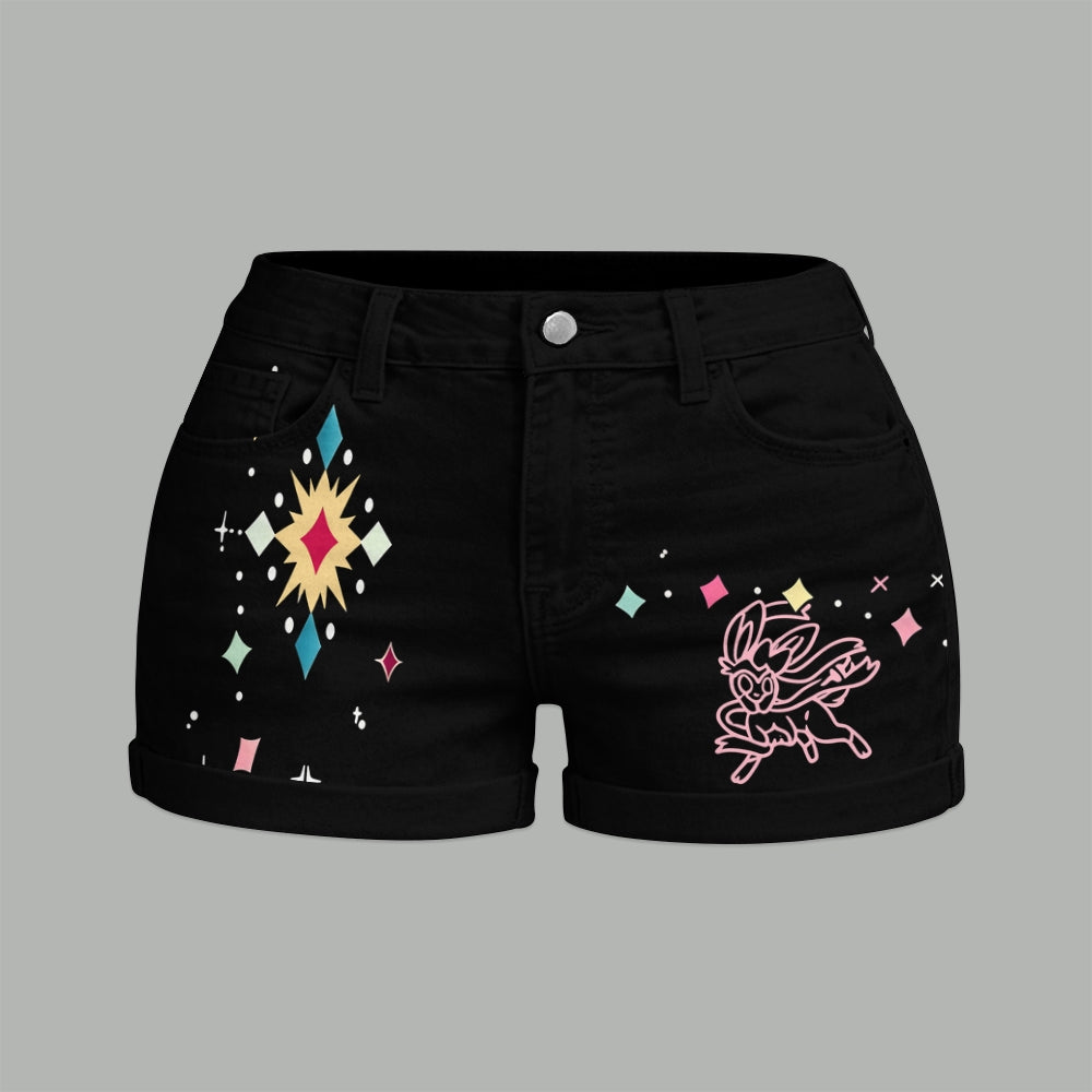 Pokémon Bodysuit & Stretch Denim Shorts Two-Piece Set
