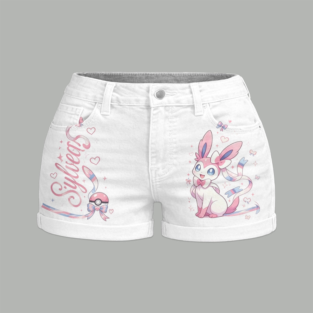 Pokémon Bodysuit & Stretch Denim Shorts Two-Piece Set