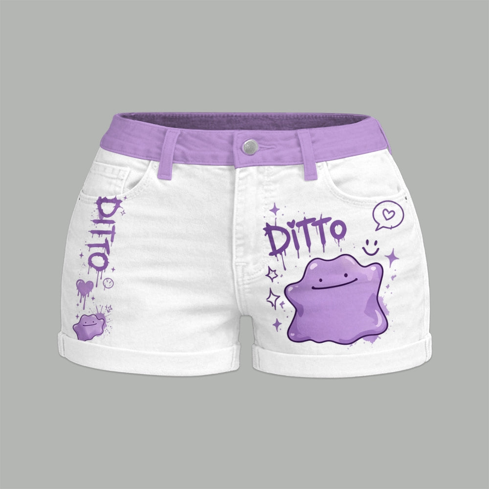 Pokémon Bodysuit & Stretch Denim Shorts Two-Piece Set