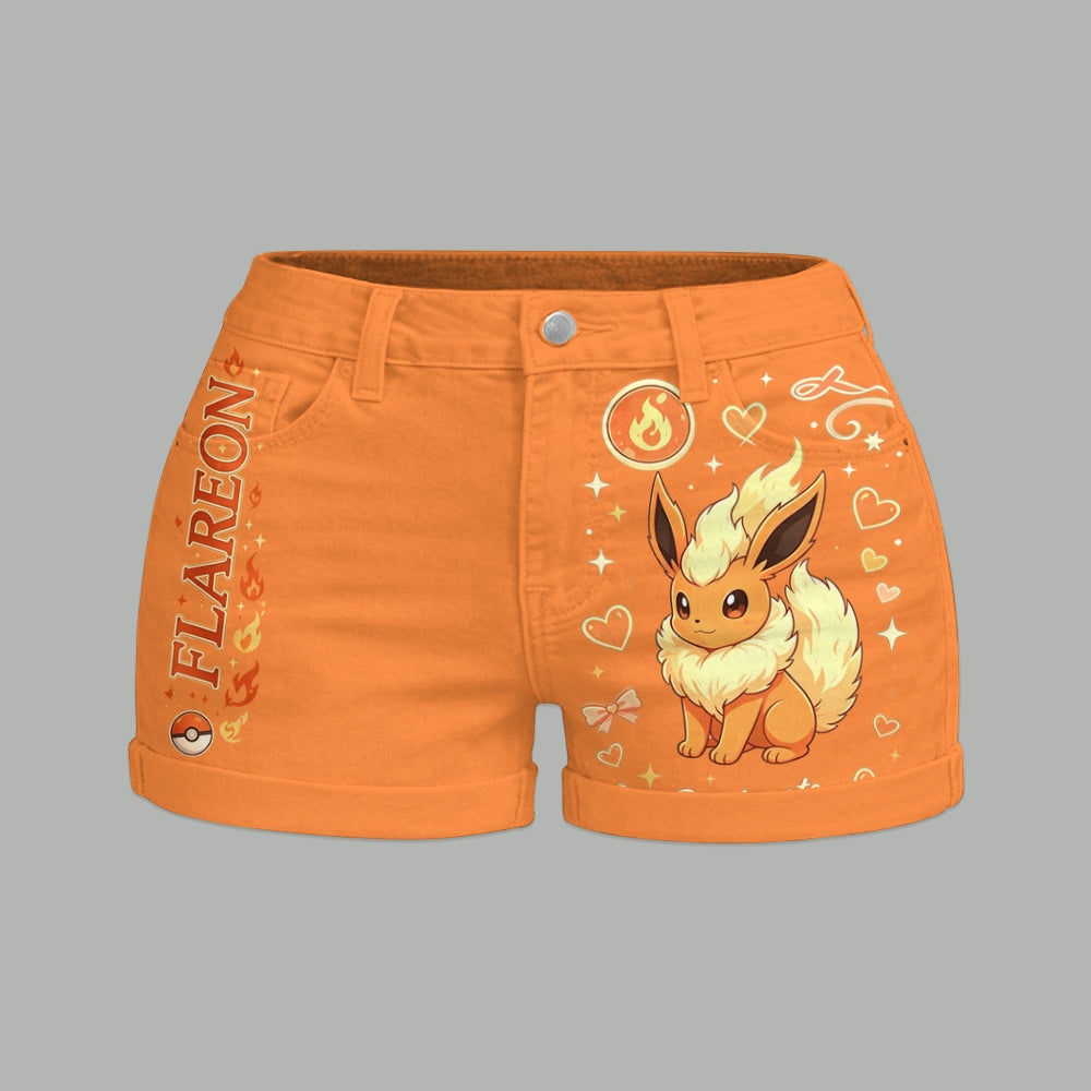 Pokémon Bodysuit & Stretch Denim Shorts Two-Piece Set