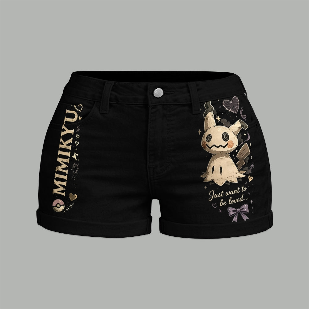 Pokémon Bodysuit & Stretch Denim Shorts Two-Piece Set