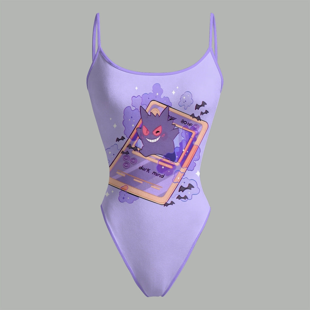 "Pokémon" Bodysuit  & Stretch Black Denim Shorts Two-Piece Set