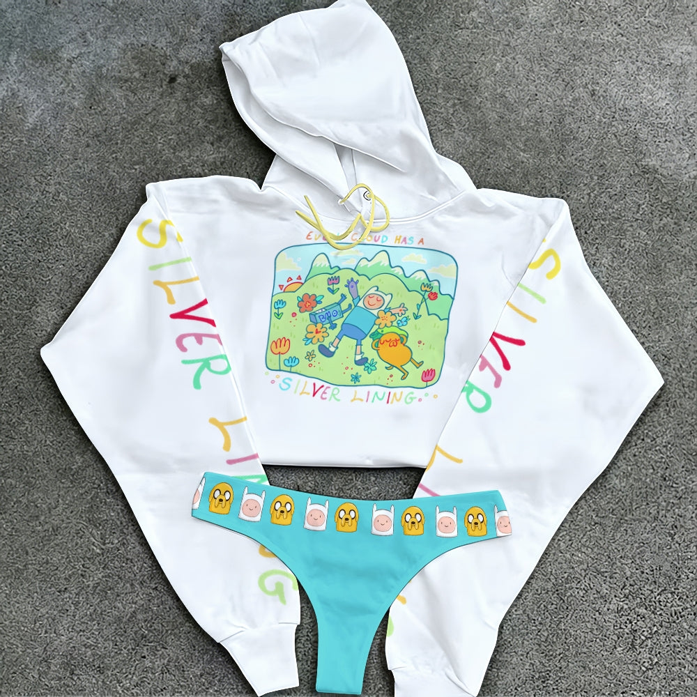 "Adventure Time" Women's Hooded Thicken Suit Set