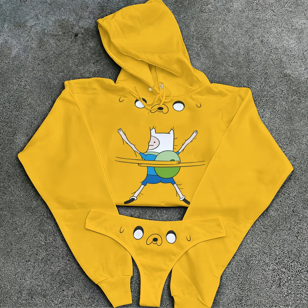 "Adventure Time" Women's Hooded Thicken Suit Set