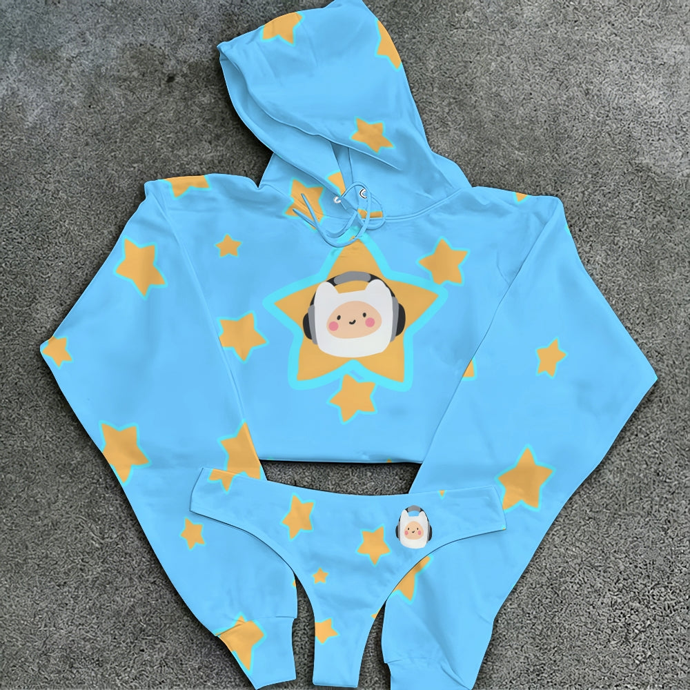 "Adventure Time" Women's Hooded Thicken Suit Set
