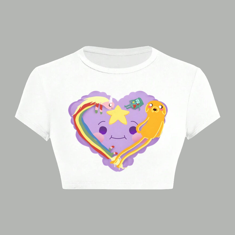 "Adventure Time" Women T-Shirt  & Elasticated Trousers Two-Piece Set