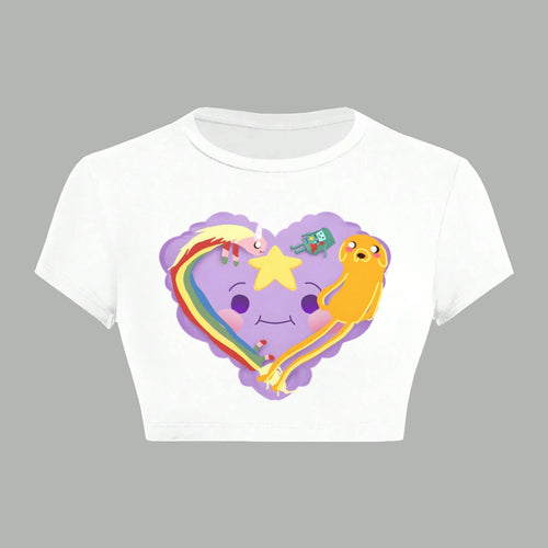 "Adventure Time" Women T-Shirt  & Elasticated Trousers Two-Piece Set