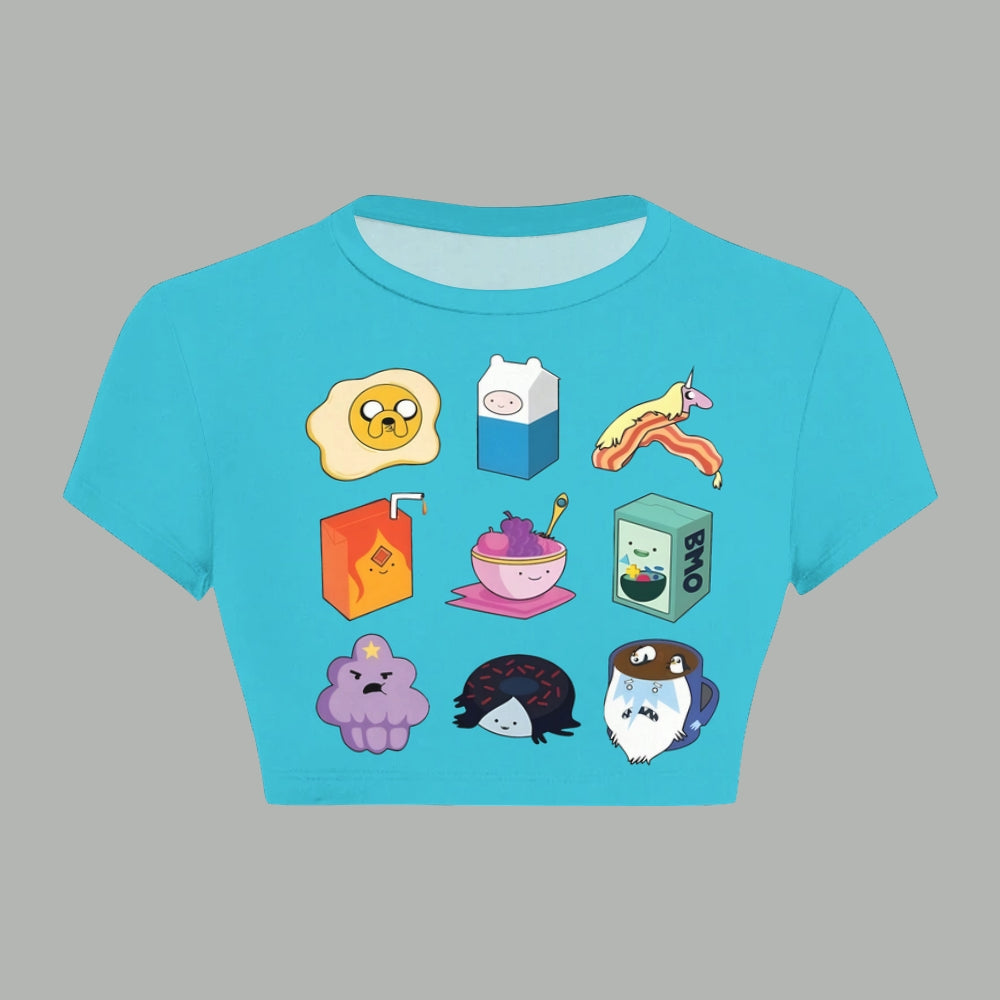 "Adventure Time" Women T-Shirt  & Elasticated Trousers Two-Piece Set