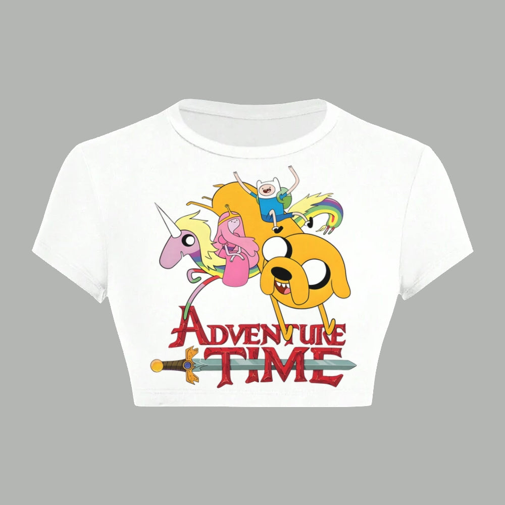 "Adventure Time" Women T-Shirt  & Elasticated Trousers Two-Piece Set