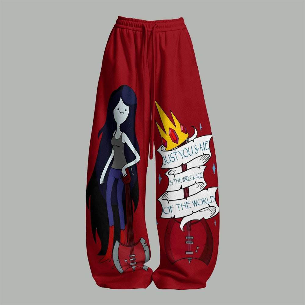 "Adventure Time" Women T-Shirt  & Elasticated Trousers Two-Piece Set
