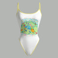 "Adventure Time" Bodysuit  & Stretch Black Denim Shorts Two-Piece Set
