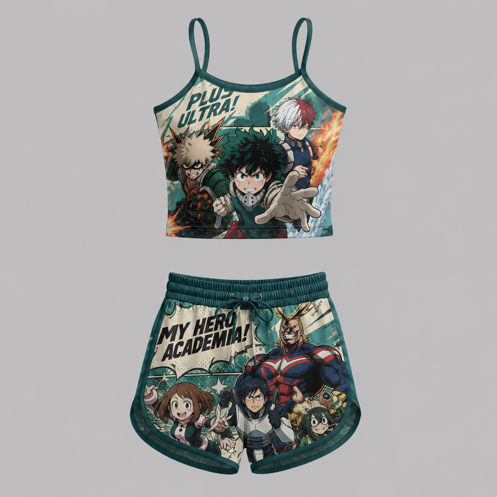 My Hero Academia Anime Shorts and Crop Top Set