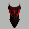 Spider-Man Bodysuit  & Stretch Black Denim Shorts Two-Piece Set