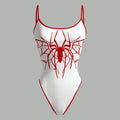 Spider-Man Bodysuit  & Stretch Black Denim Shorts Two-Piece Set