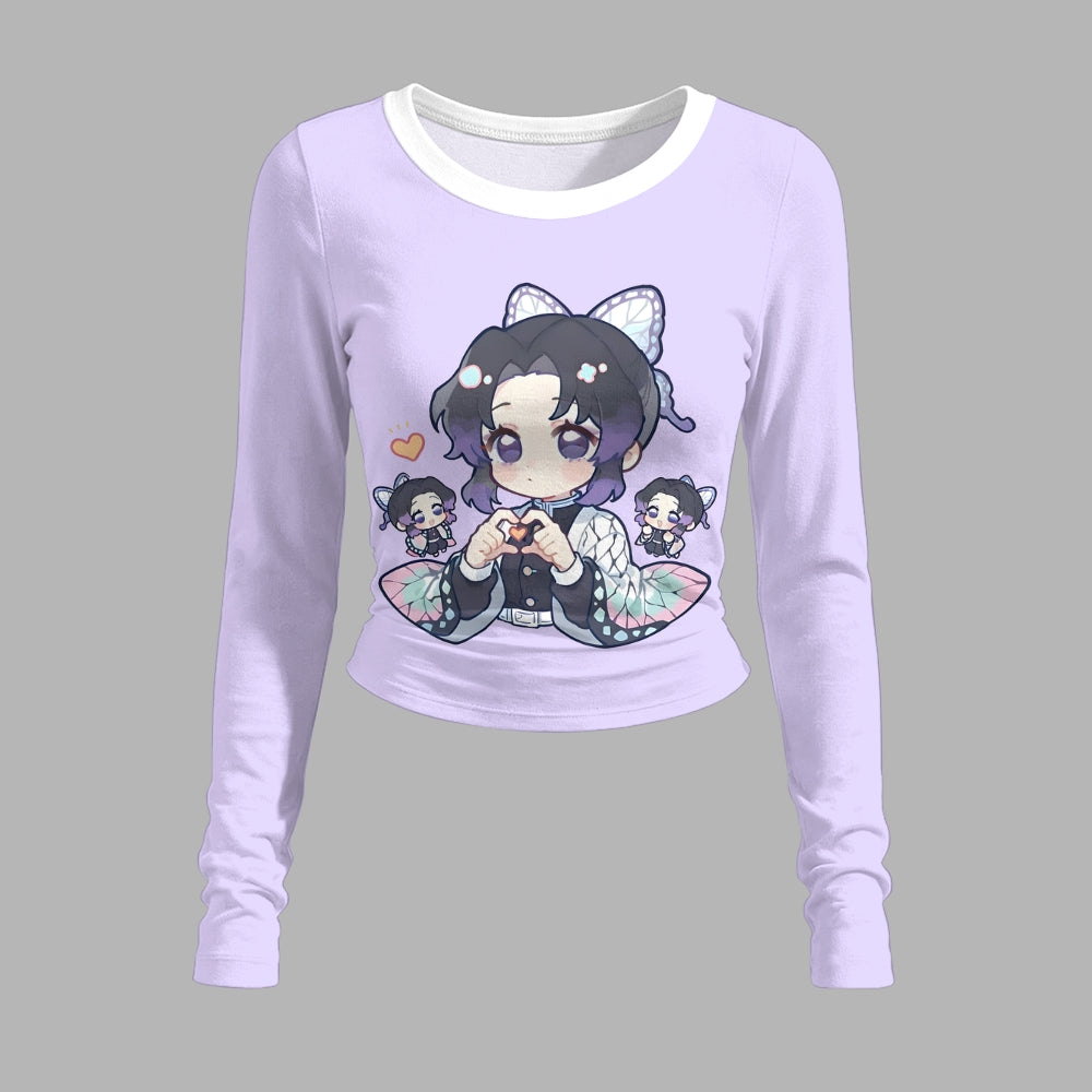 Demon Slayer Long-Sleeved Double-Layer Stretch Pants Set