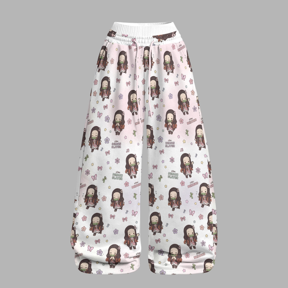 "Demon Slayerx" Long-Sleeved Double-Layer Stretch Pants Set