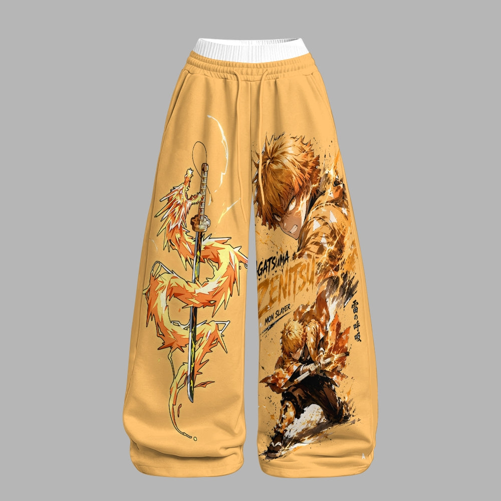 "Demon Slayerx" Long-Sleeved Double-Layer Stretch Pants Set