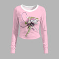 "Demon Slayerx" Long-Sleeved Double-Layer Stretch Pants Set