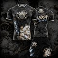 One Piece Luffy Themed Men's Fitness Top and Shorts Set