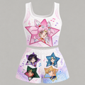 Animescollection Sailor Moon Vest and shorts Two-Piece Set
