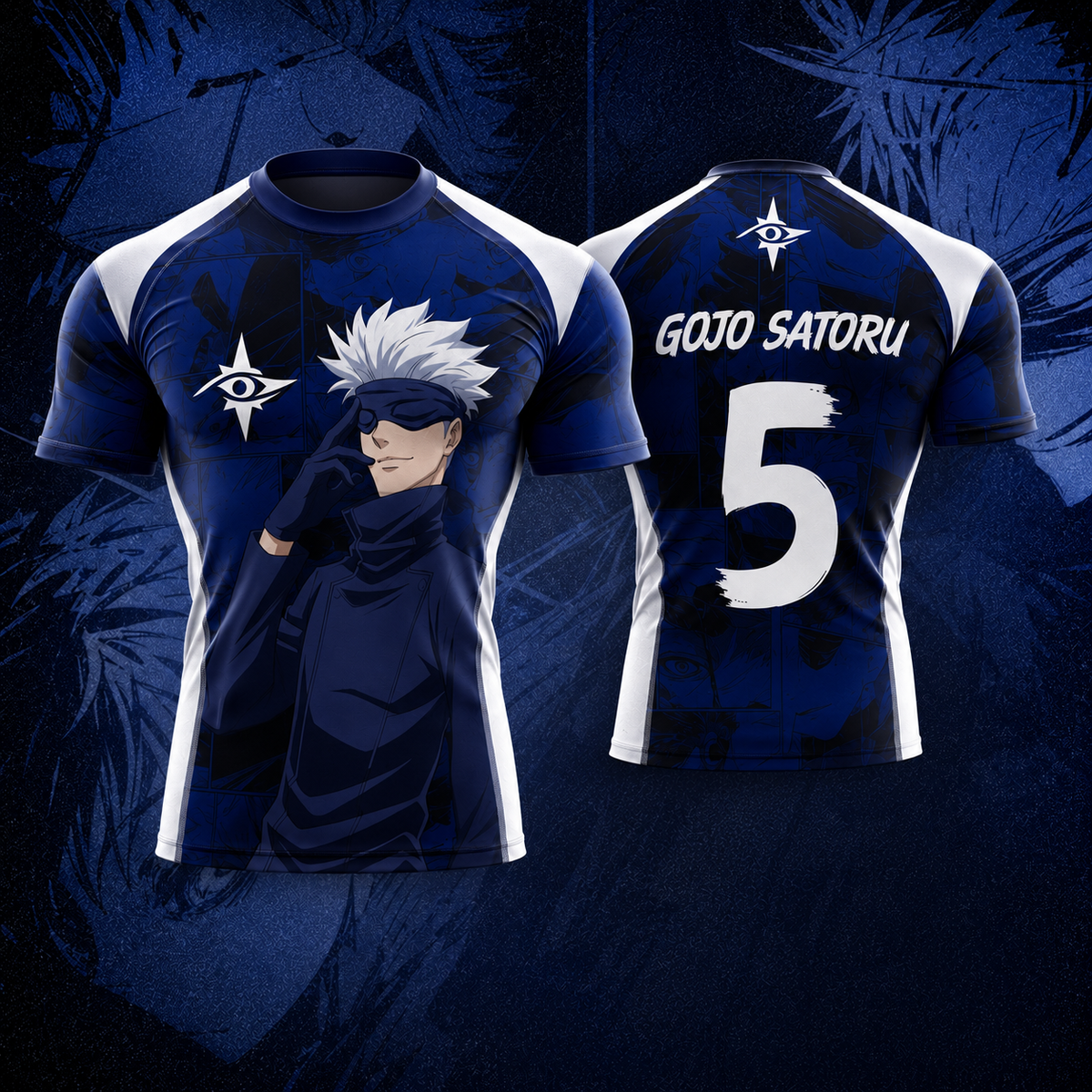 Jujutsu Kaisen Themed Men's Fitness Top and Shorts Set