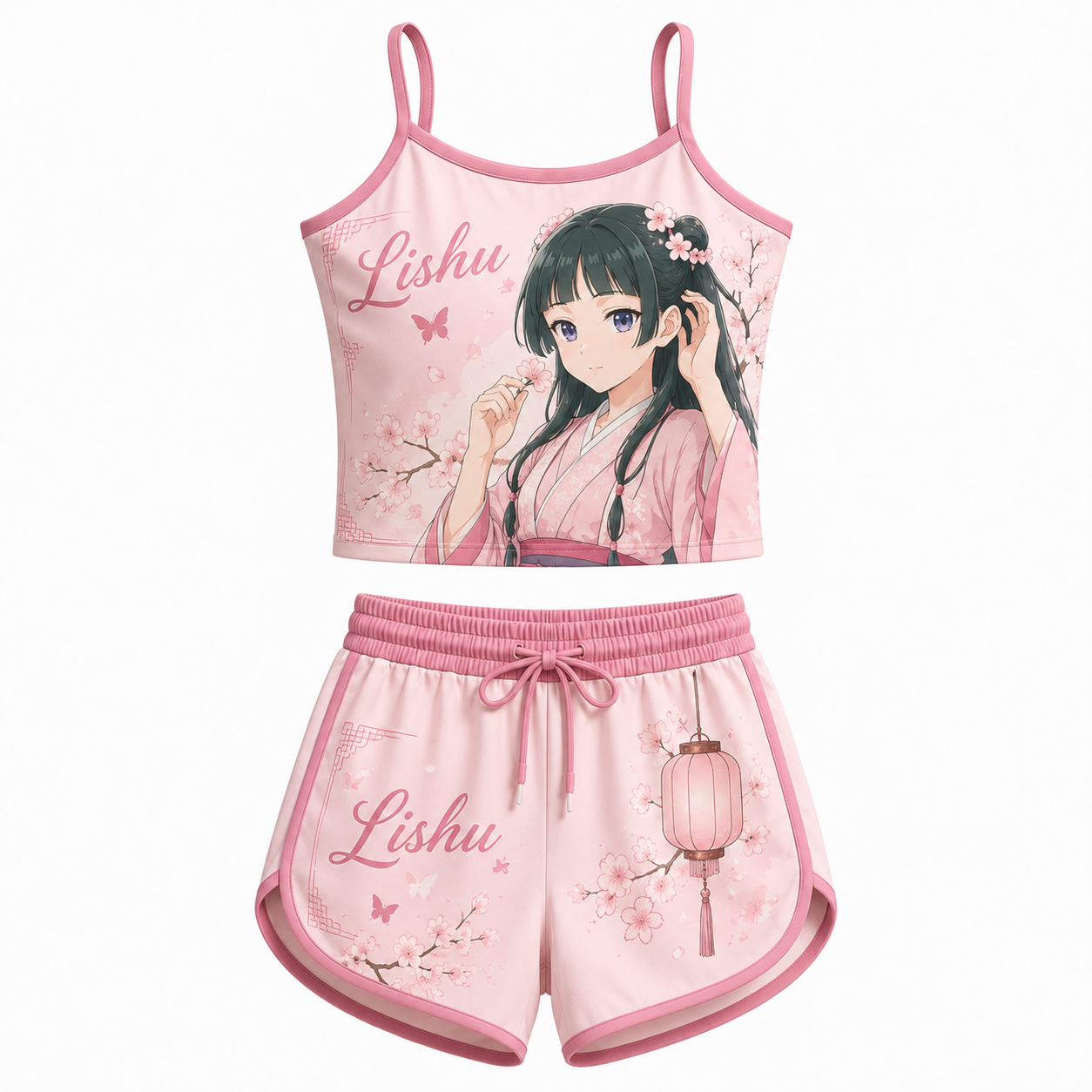 "The Apothecary Diaries" Anime Shorts and Crop Top Set